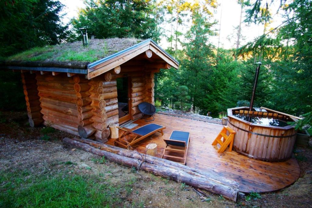 Pialous:Chalet En Rondins Avec Espace Detente La Chapelle-d'Aurec Exteriér fotografie